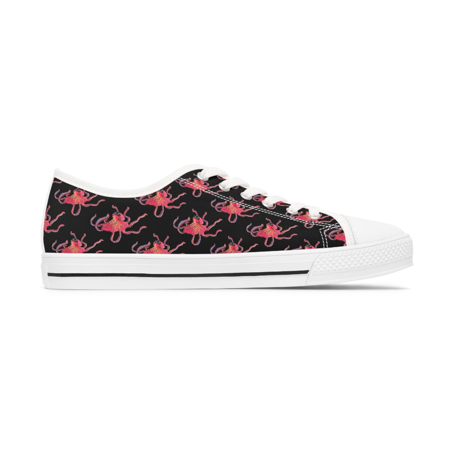 Unisex Red Octopus Classic Low Top Sneakers