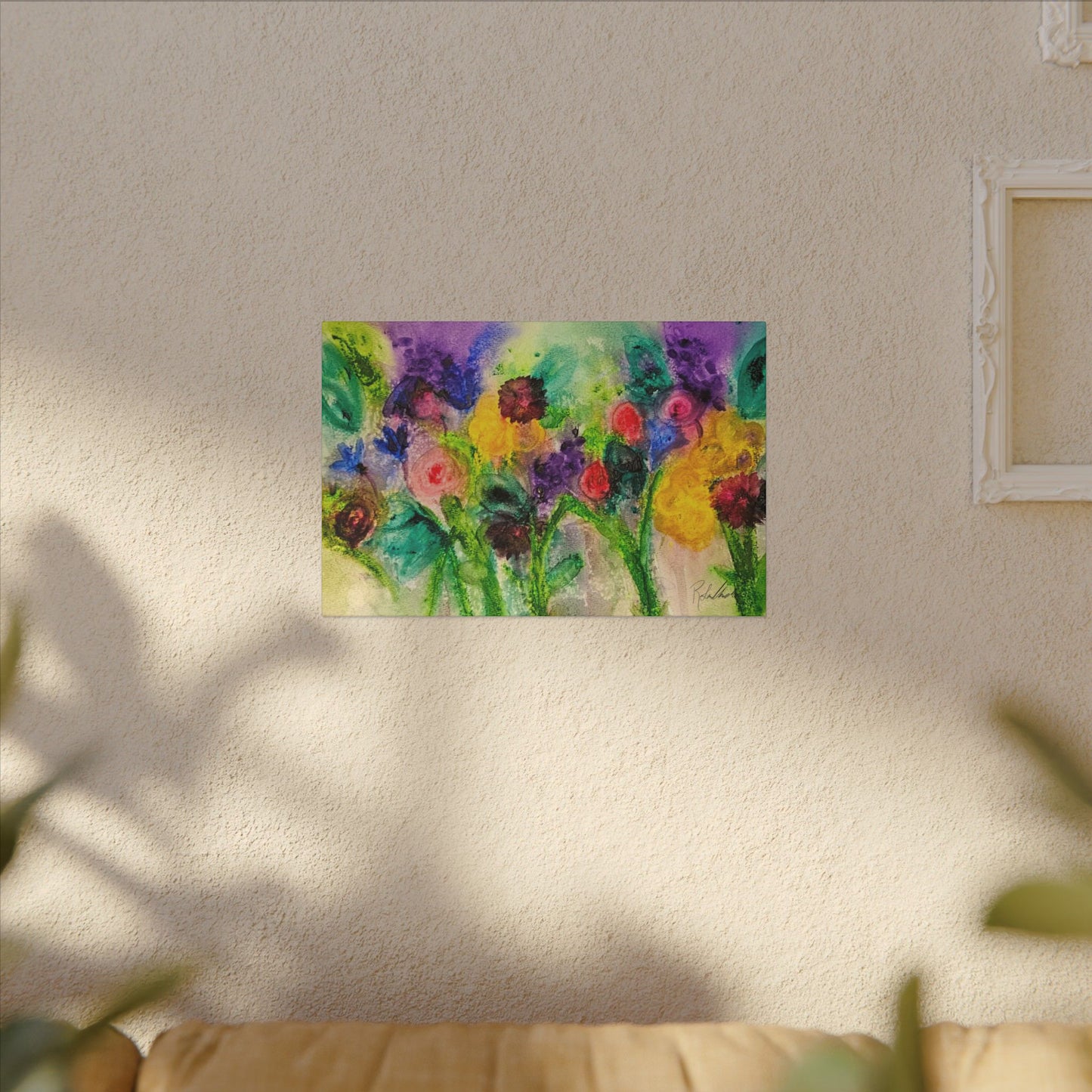 Abstract Flowers Canvas Gallery Wrap