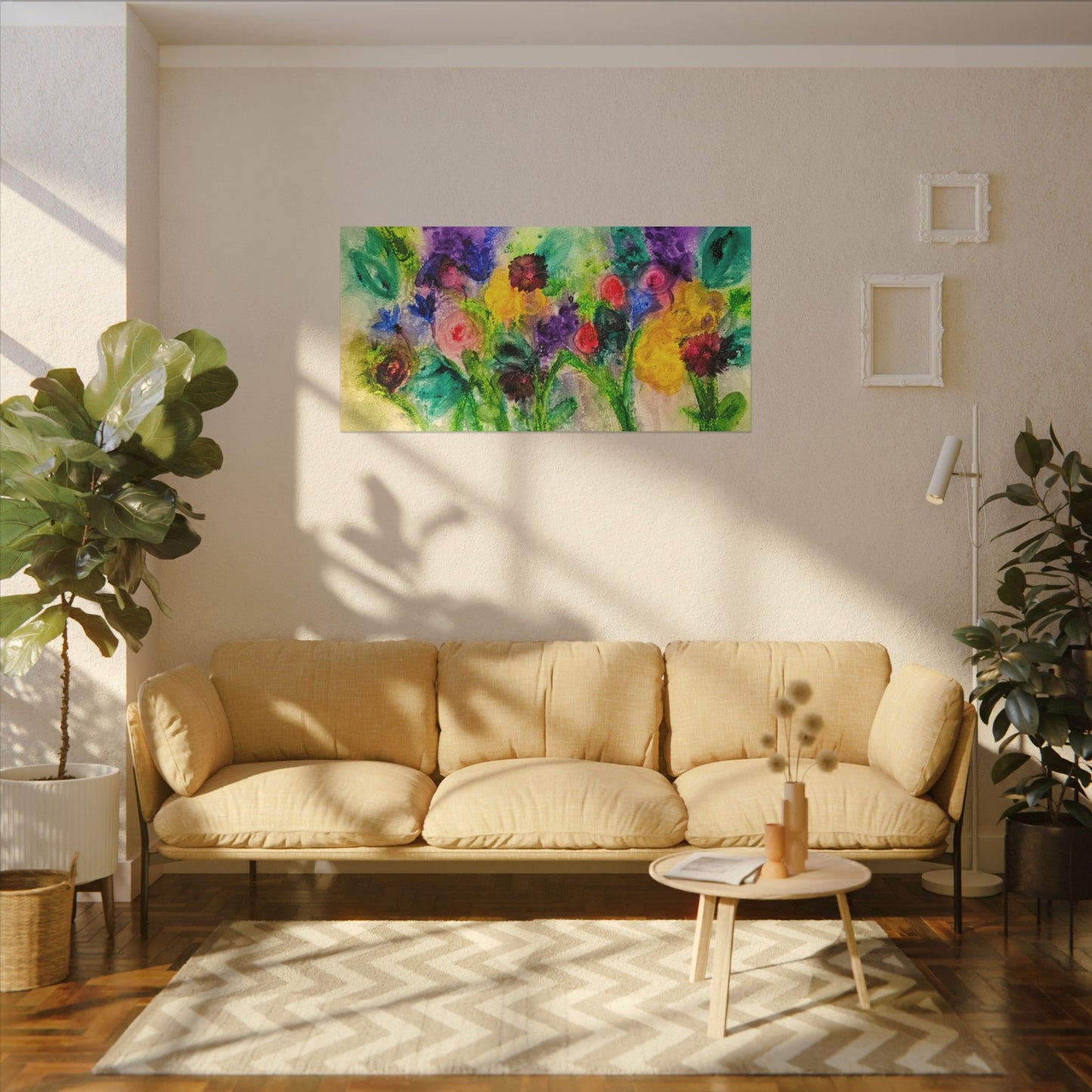 Abstract Flowers Canvas Gallery Wrap