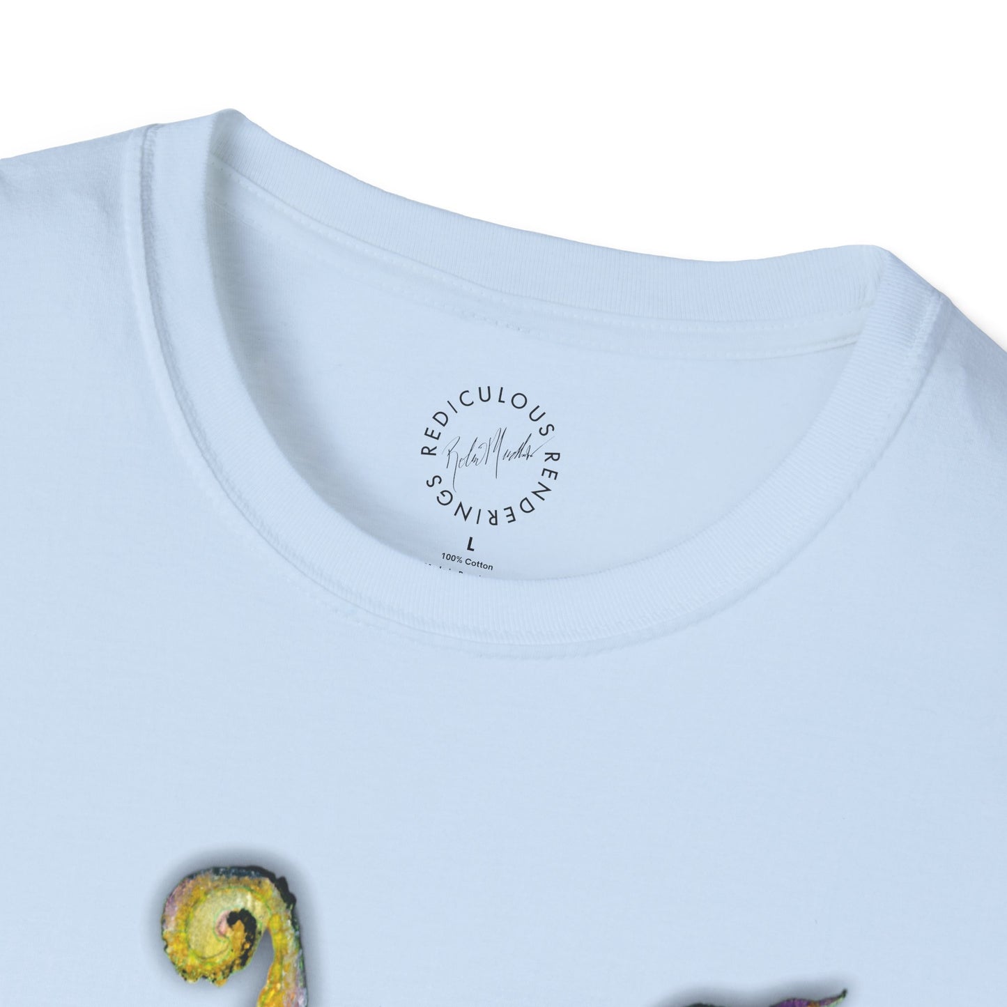 Green octopus Unisex Softstyle T-Shirt