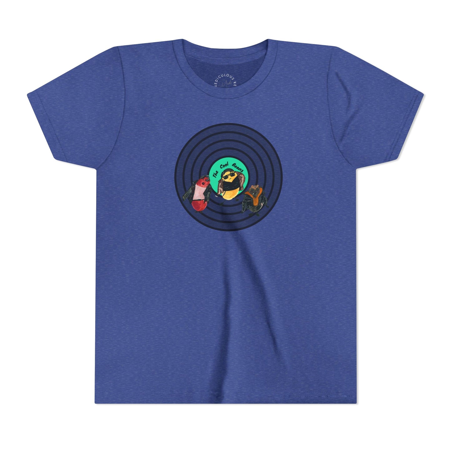 Youth Tee — Cute Cool Beans Retro Vinyl Graphic