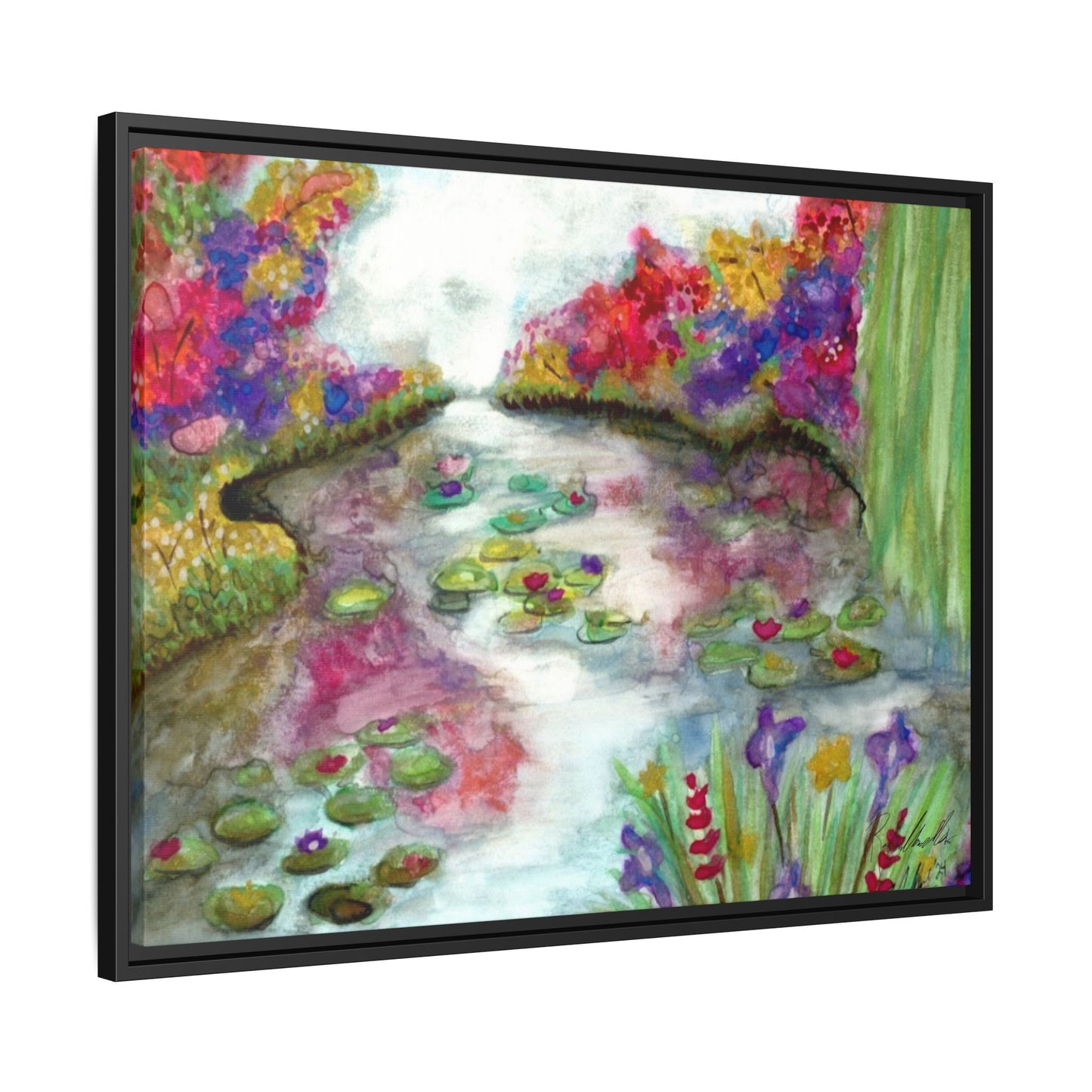 Floral Summer Pond Framed Wall Art