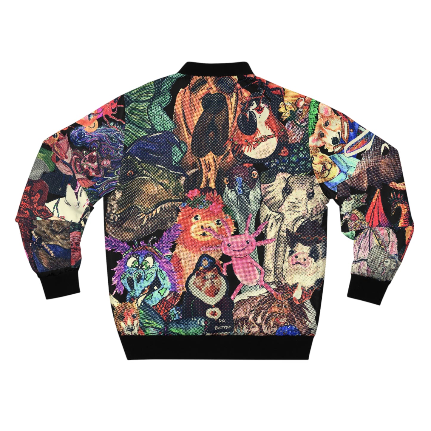 Faded Animal Mashup Bomber Jacket (AOP)