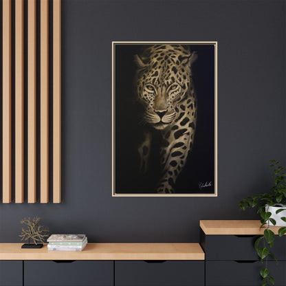 Leopard at Night Framed Wall Art