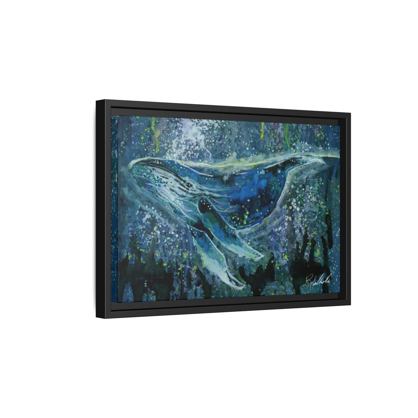 Watercolor Whale Framed Wall Art