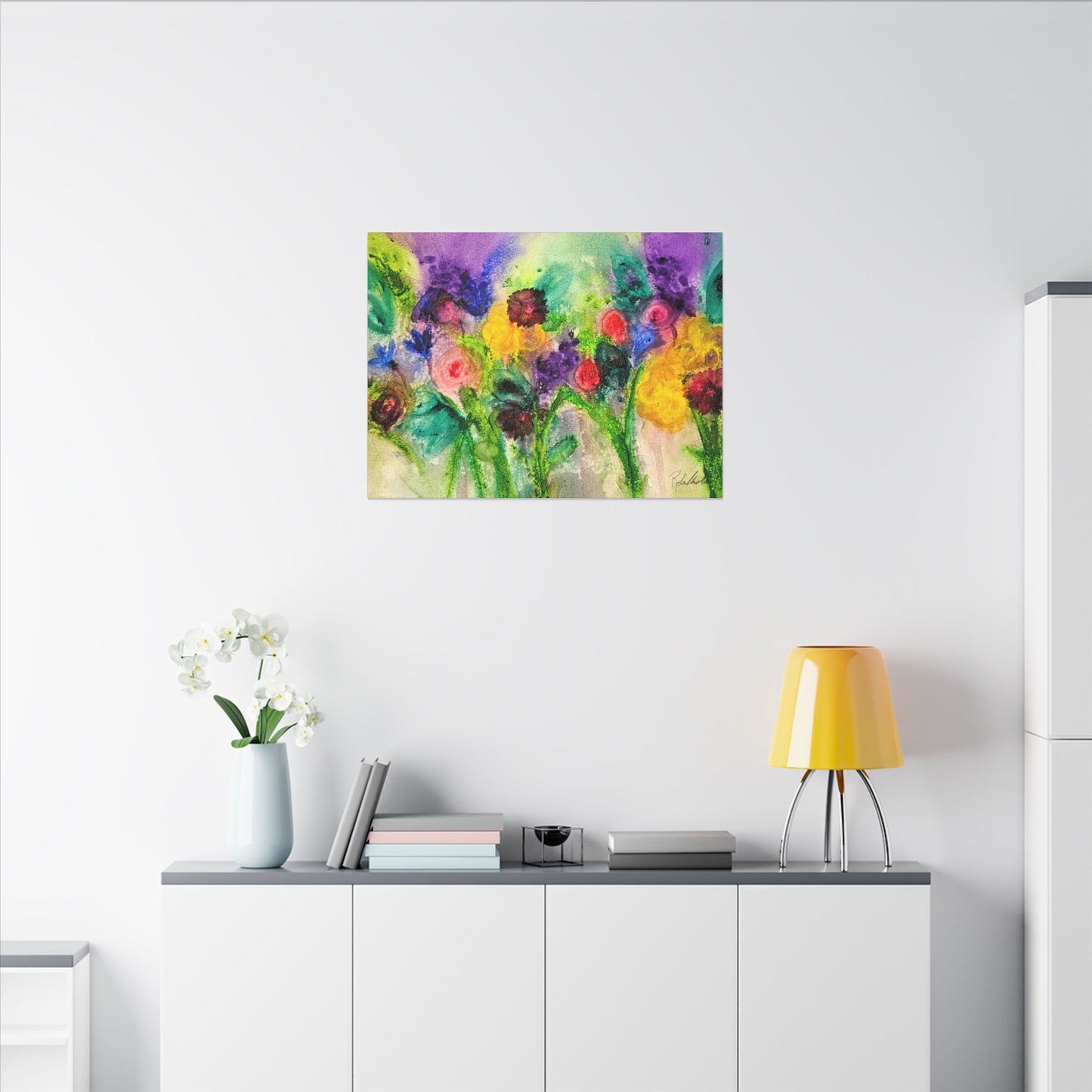 Abstract Flowers Canvas Gallery Wrap