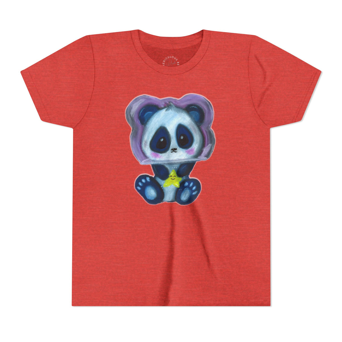 Cute Star Panda Youth Tee — Adorable Cartoon Panda Kids T-Shirt