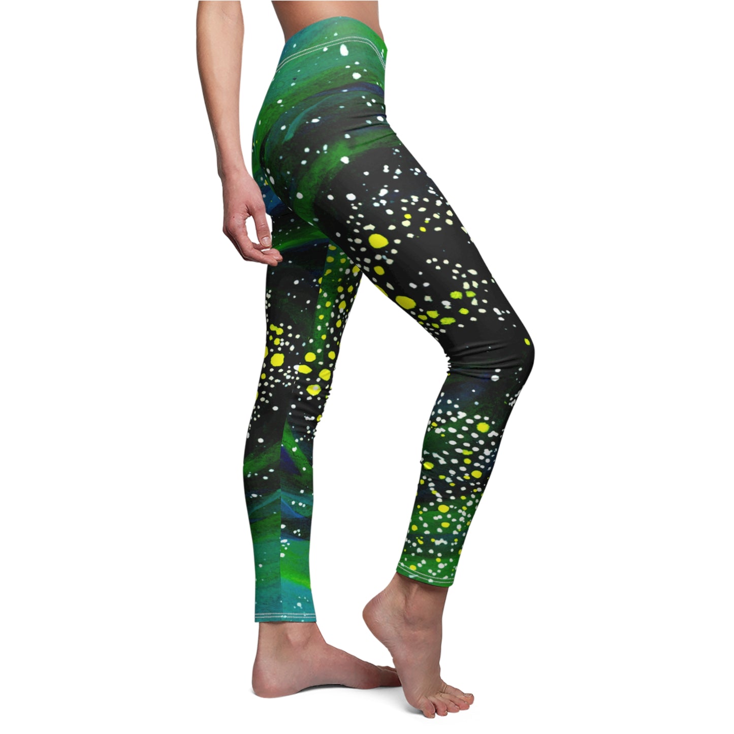 Spiral Galaxy Women's Cut & Sew Casual Leggings (AOP)