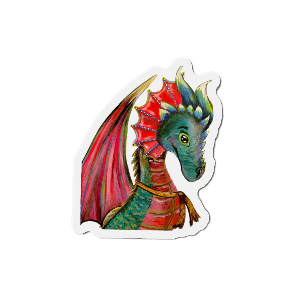 Dragon Die-Cut Magnets  Custom Shape, 5 Sizes, Vinyl Material for Outdoor Use, Flexible and Durable, Black Backing - Home Decor Refrigerator Magnets