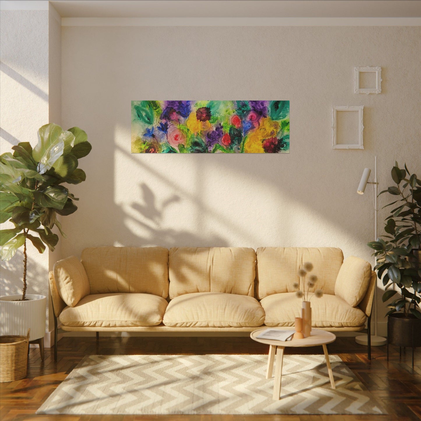 Abstract Flowers Canvas Gallery Wrap