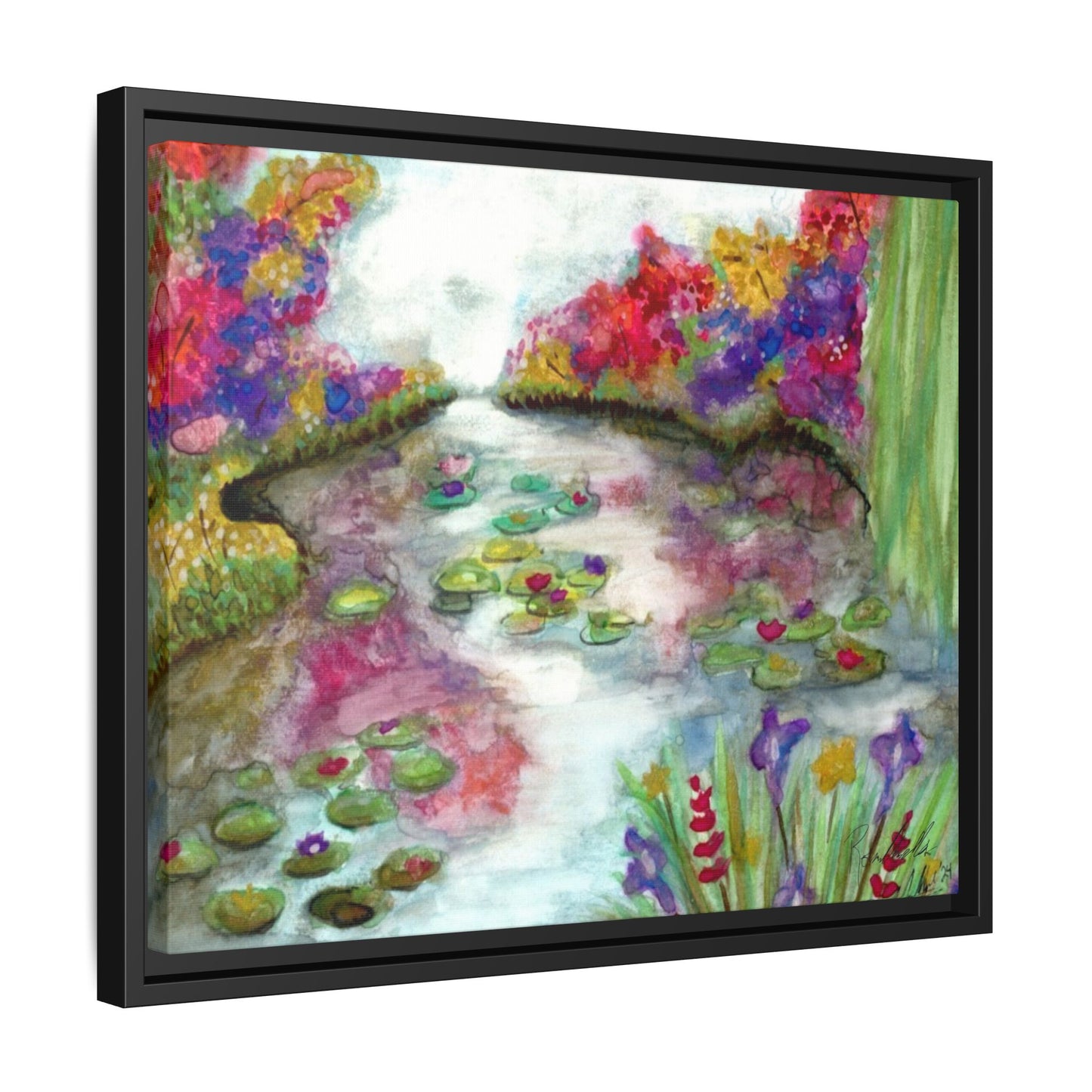 Floral Summer Pond Framed Wall Art