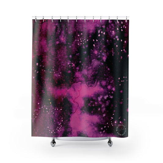 Rose Colored Galaxy Shower Curtain
