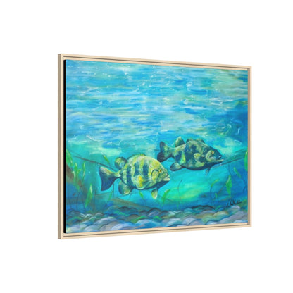 Framed Matte Canvas - Underwater Fish Scene