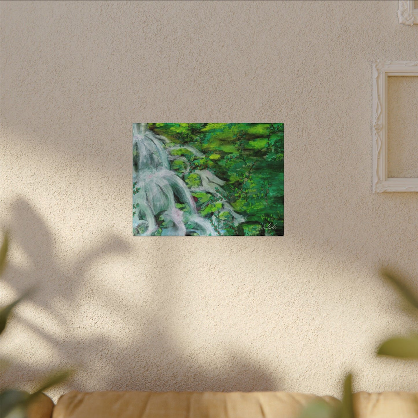 Mossy Waterfall Canvas Gallery Wrap