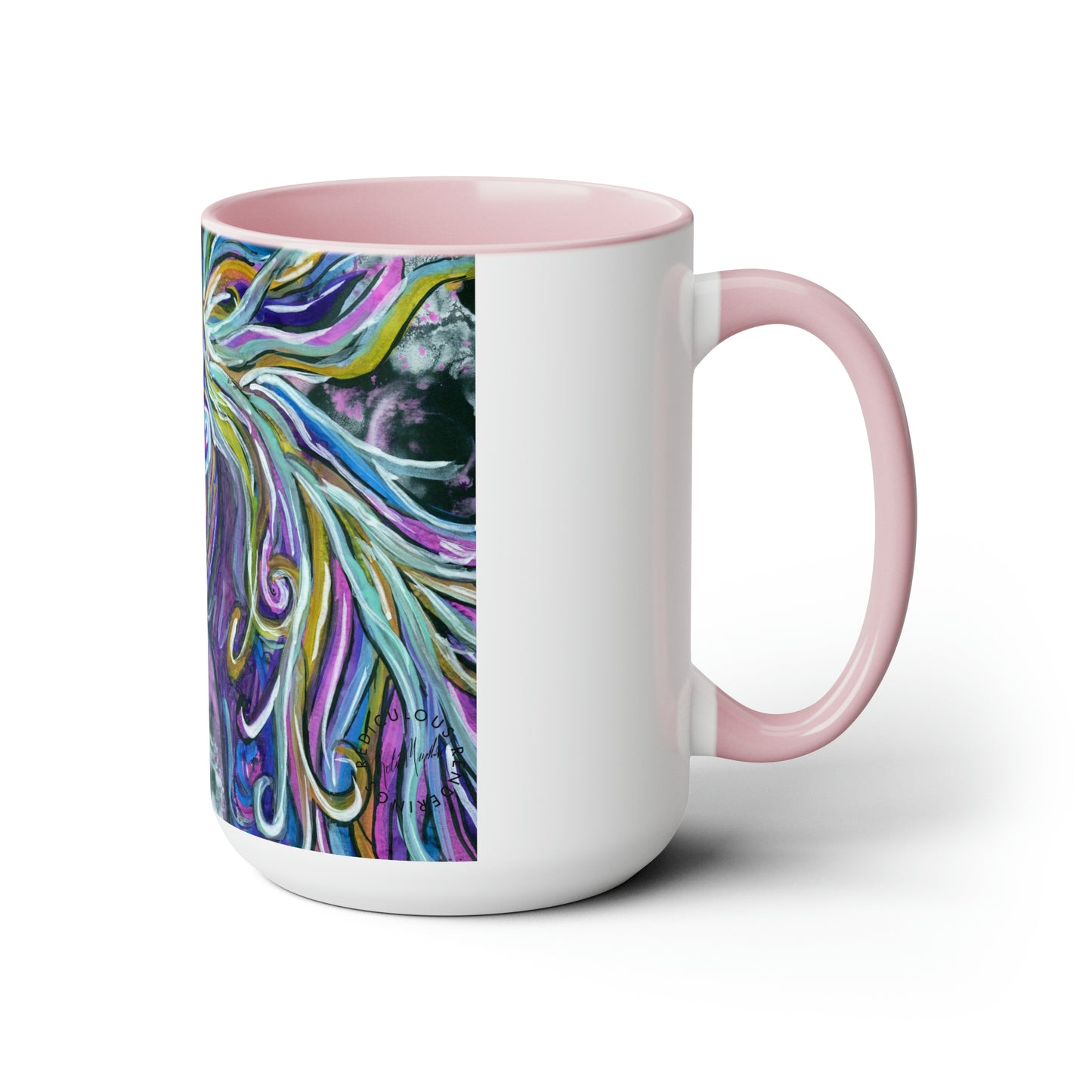 Horse Two-Tone Coffee Mugs, 15oz