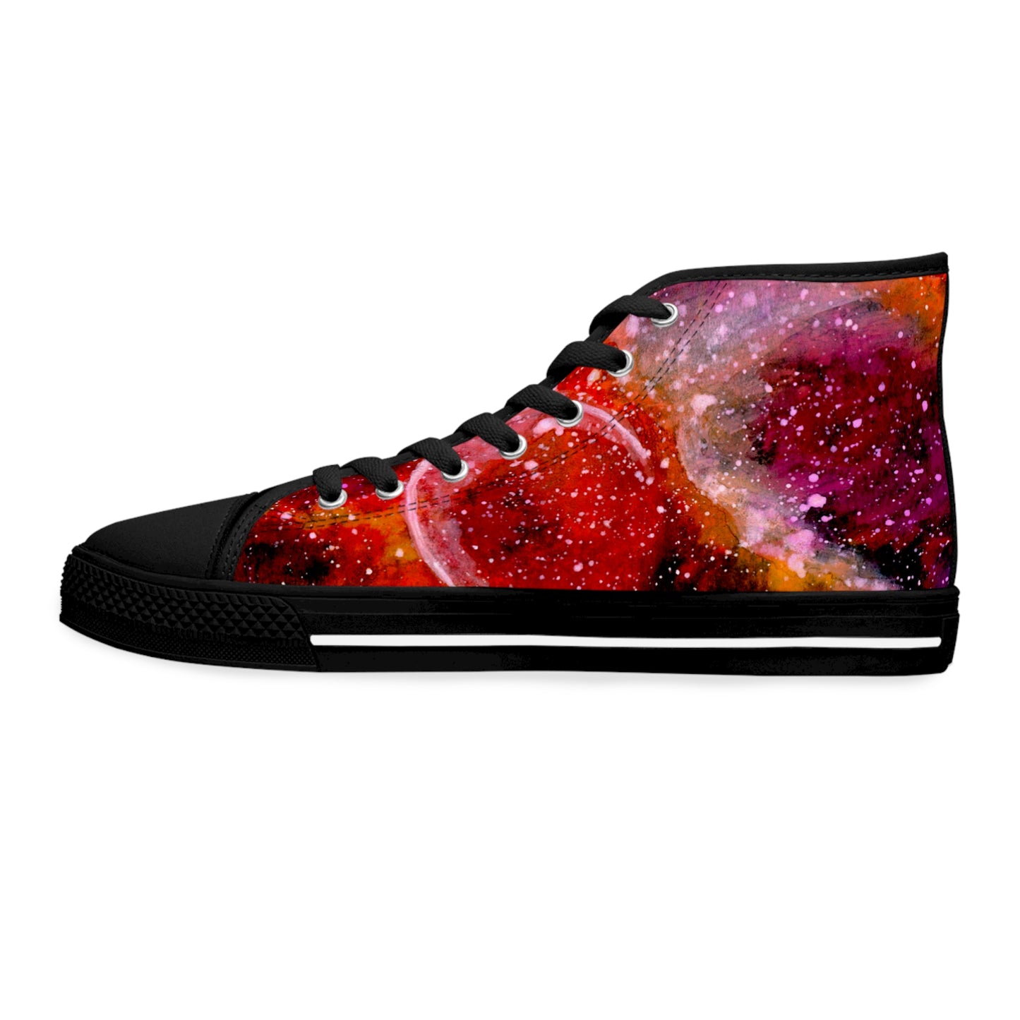 Orange Moons Galaxy Unisex Classic High Top Sneakers