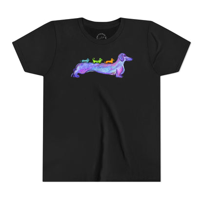 Dachshund Rainbow Crew Youth Tee
