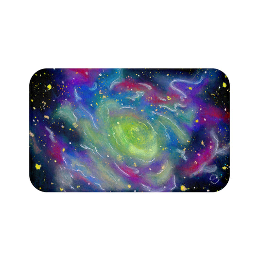 Rainbow Vortex Galaxy Bath Mat  Anti-Slip, 100% Microfiber Rug- Home & Bathroom Supplies