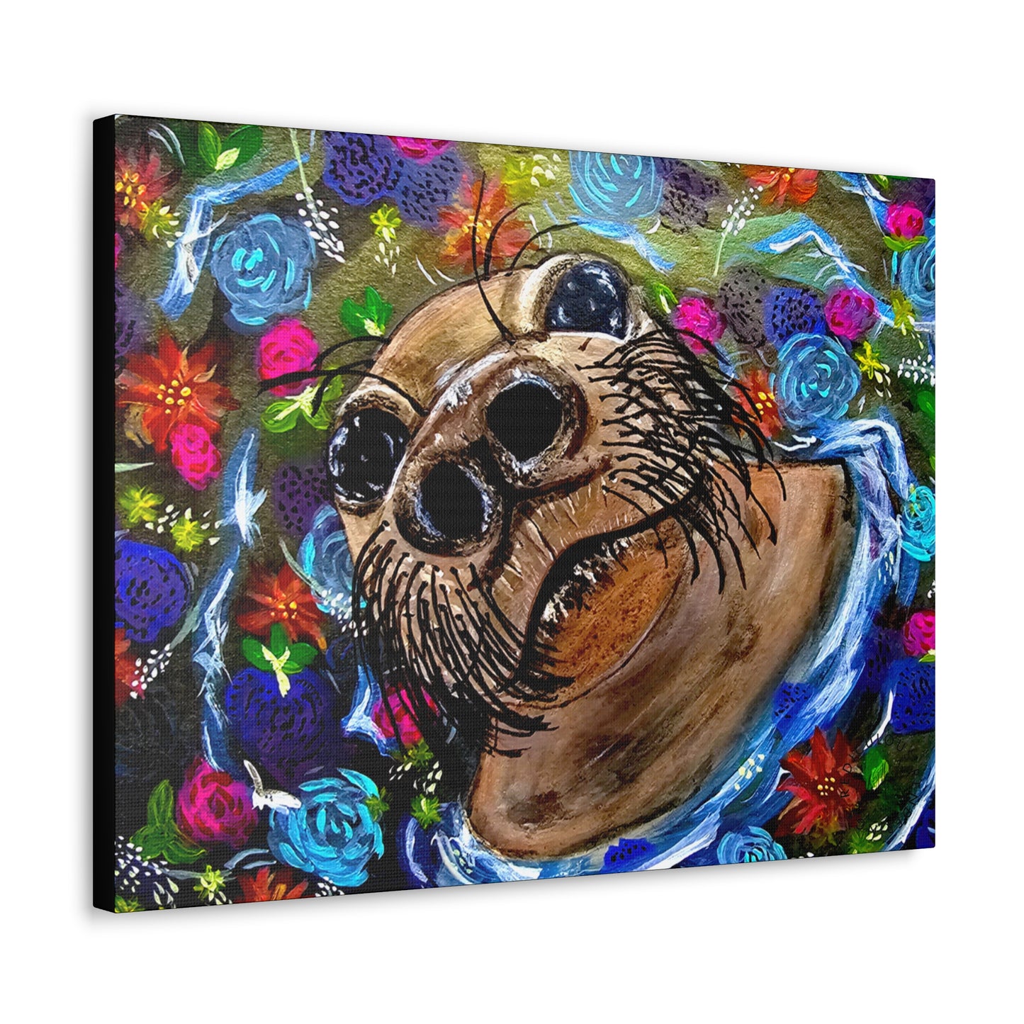 Flower Seal Canvas Gallery Wraps