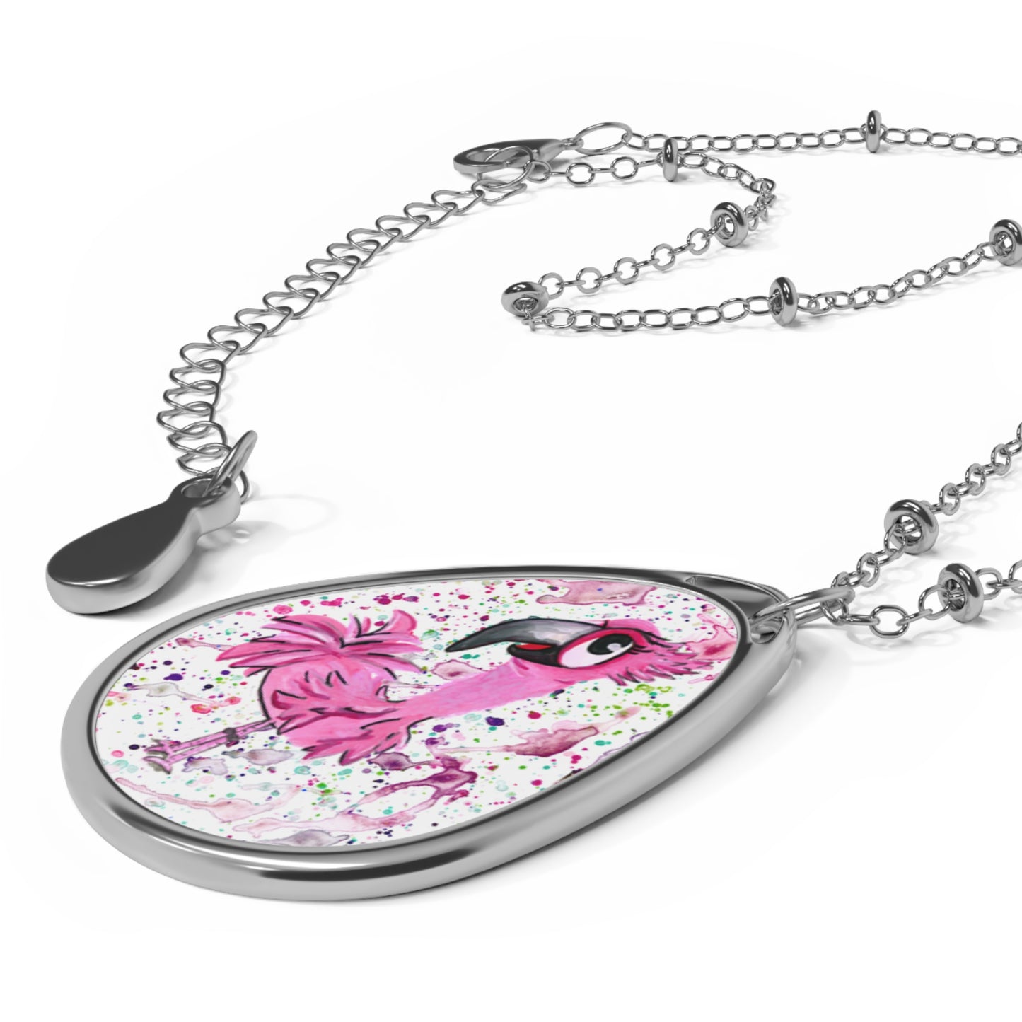 Flamingo 1 Oval Necklace