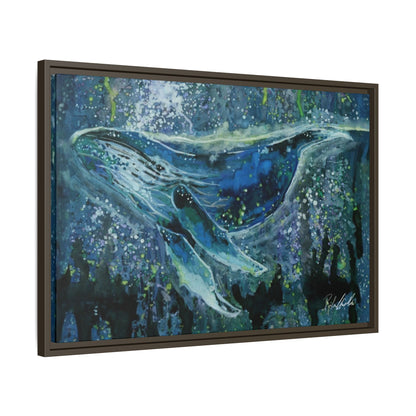 Watercolor Whale Framed Wall Art