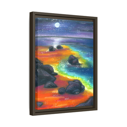 Beach at Night Frame Wall Art