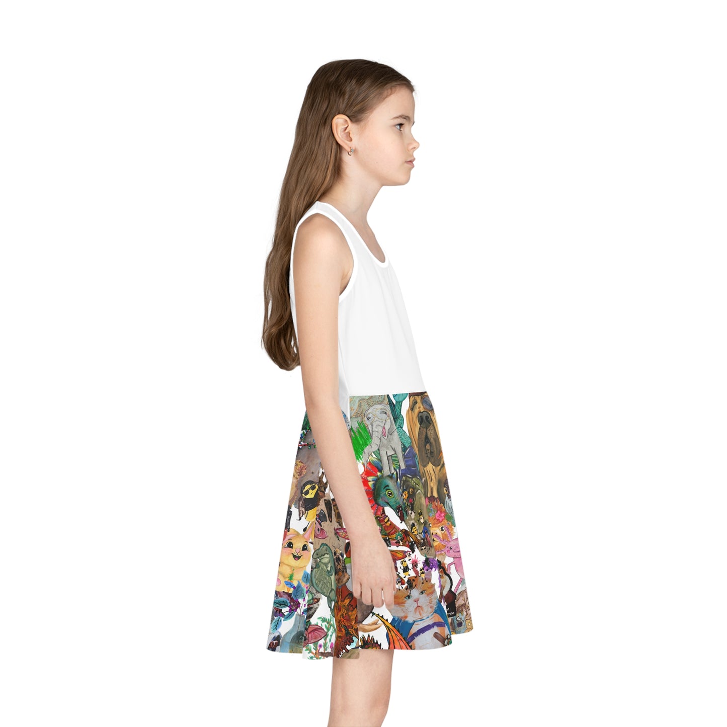 Animal Mashup Kid's Skater Dress (AOP)