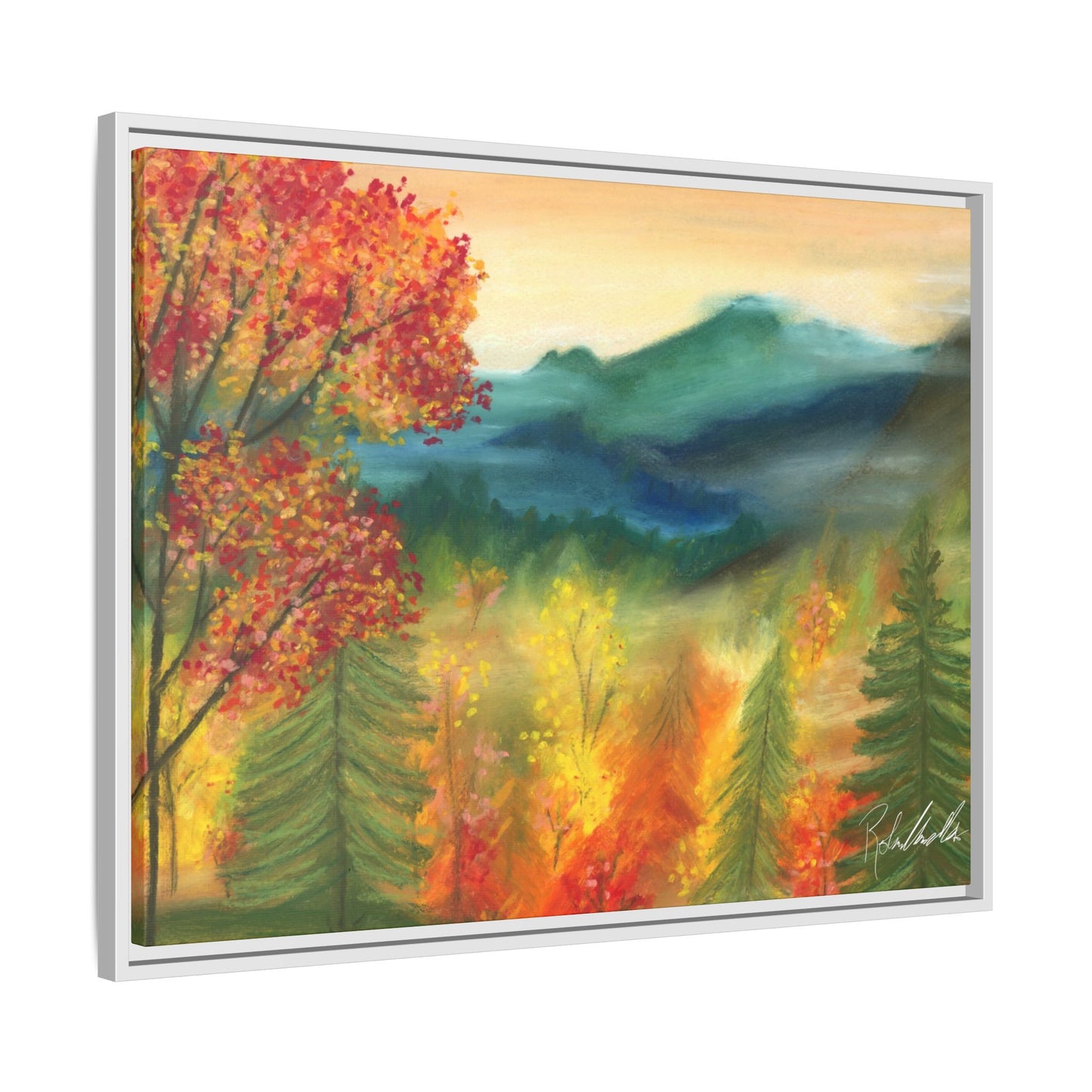 Fall Mountains Framed Wall Art