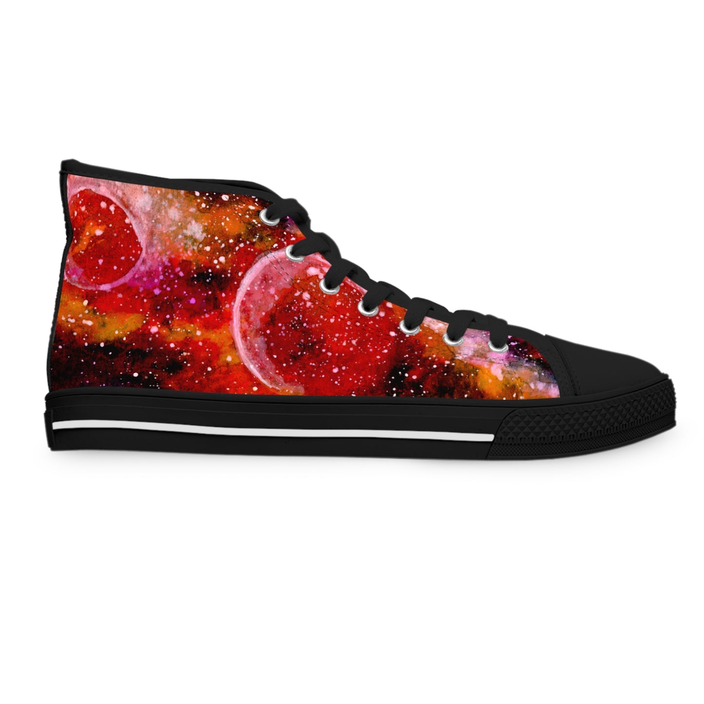 Orange Moons Galaxy Unisex Classic High Top Sneakers