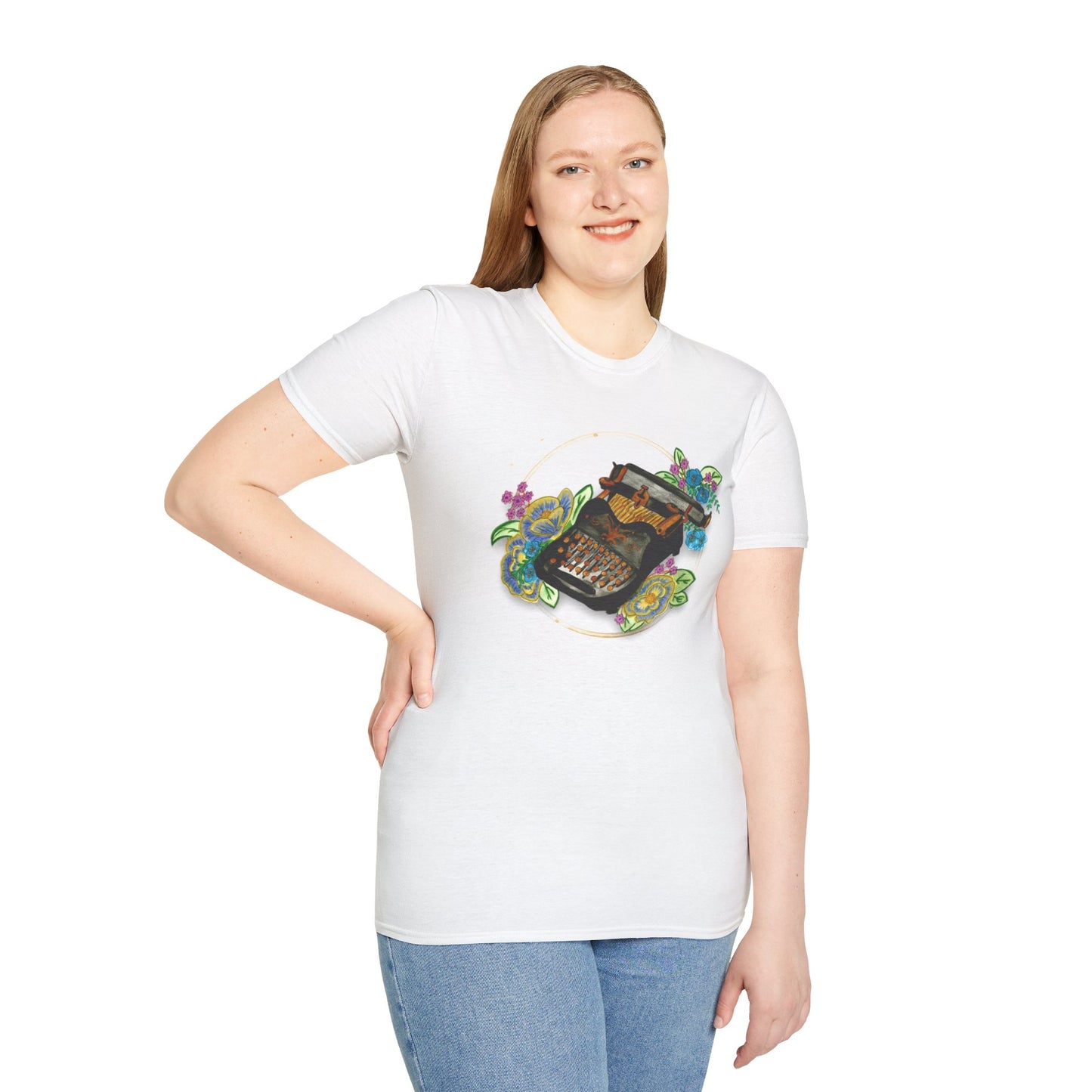 Vintage Typewriter Unisex Softstyle T-Shirt