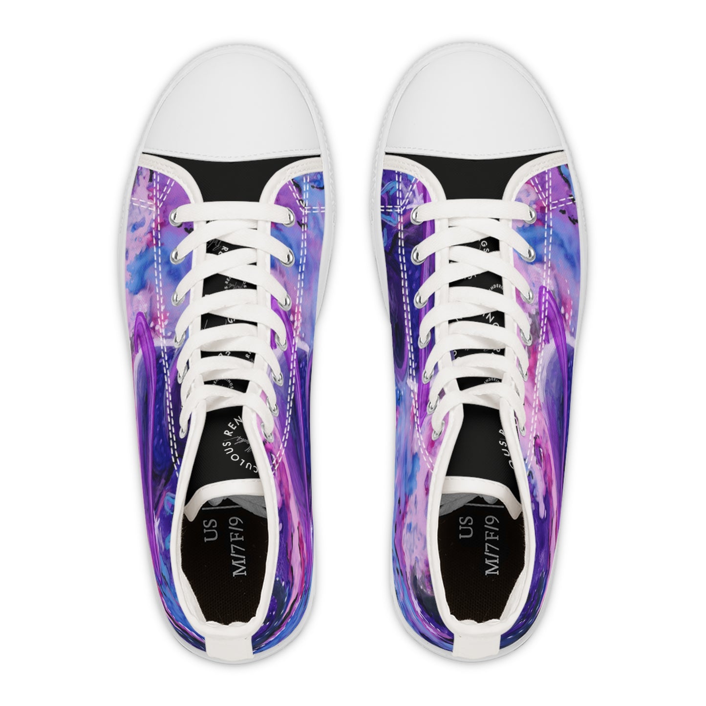 Purple Galaxy Unisex Classic High Top Sneakers