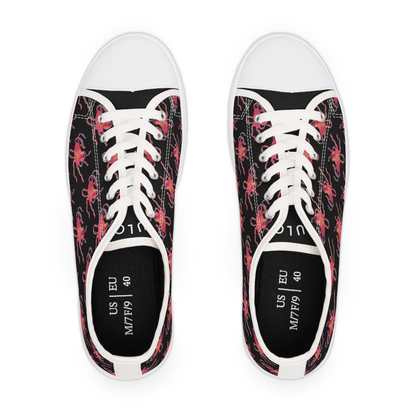 Unisex Red Octopus Classic Low Top Sneakers