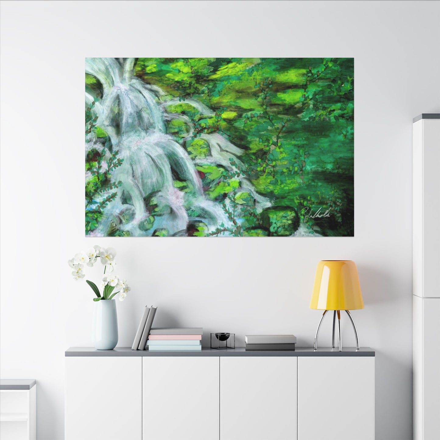 Mossy Waterfall Canvas Gallery Wrap