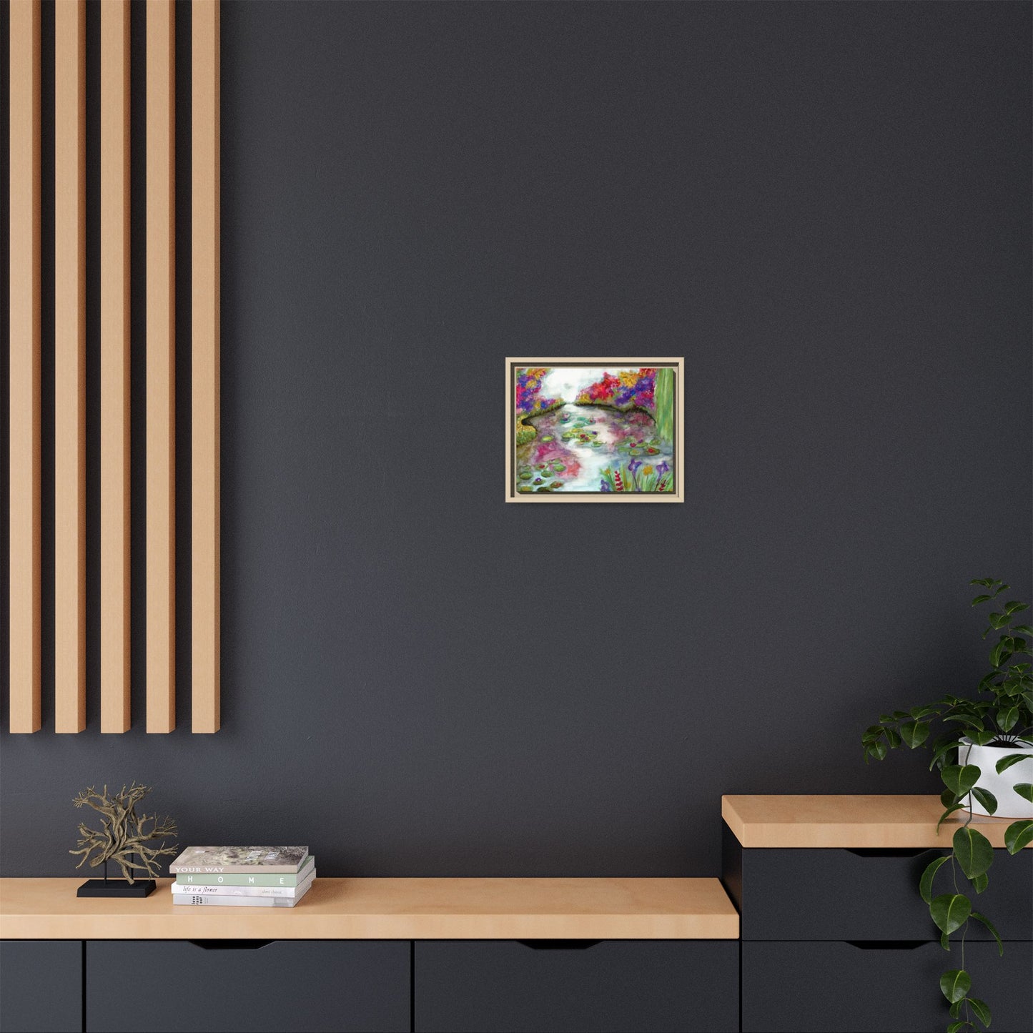 Floral Summer Pond Framed Wall Art