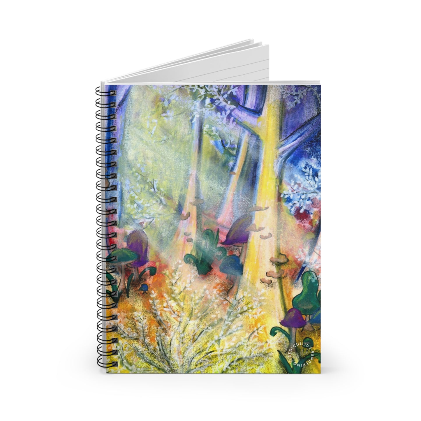 Fantasy Forest Ruled Line Notebook 118 Pages, Printed Cover