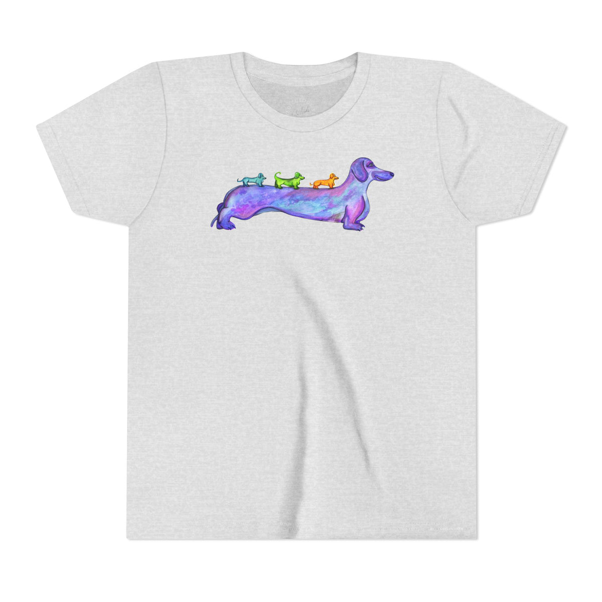 Dachshund Rainbow Crew Youth Tee