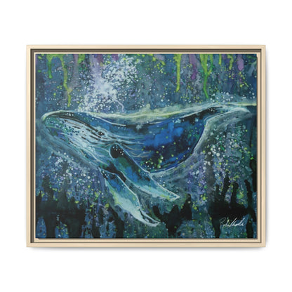 Watercolor Whale Framed Wall Art