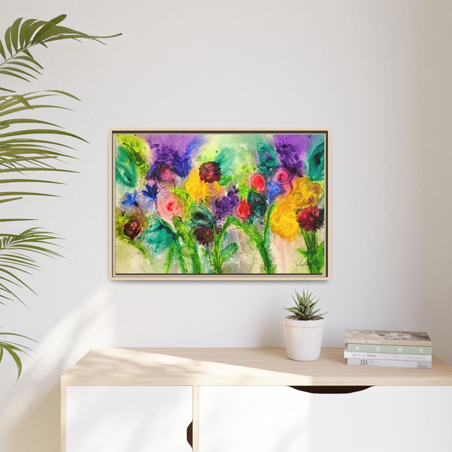 Abstract Flowers Framed Wall Art