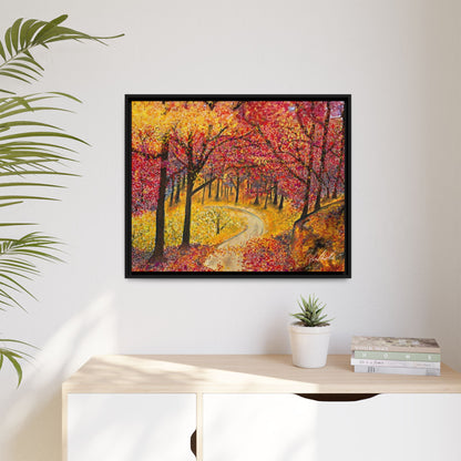 Vibrant Fall Forest Framed Wall Art