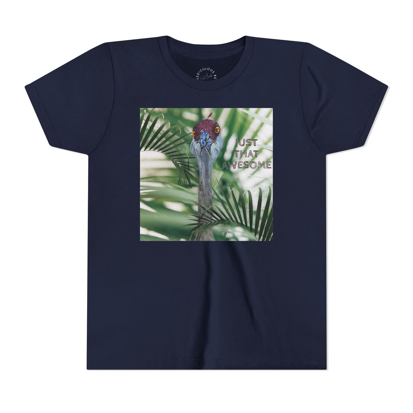 Youth Tee — 'Just That Person' Tropical Bird Graphic