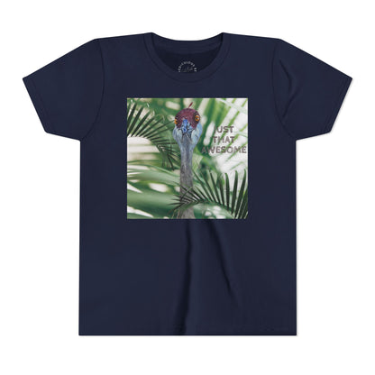 Youth Tee — 'Just That Person' Tropical Bird Graphic