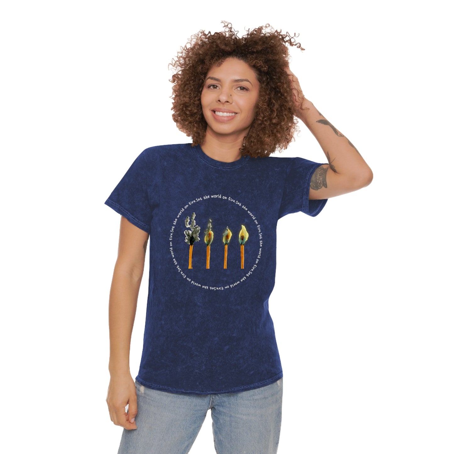 Set the World on Fire Mineral Unisex Wash T-Shirt