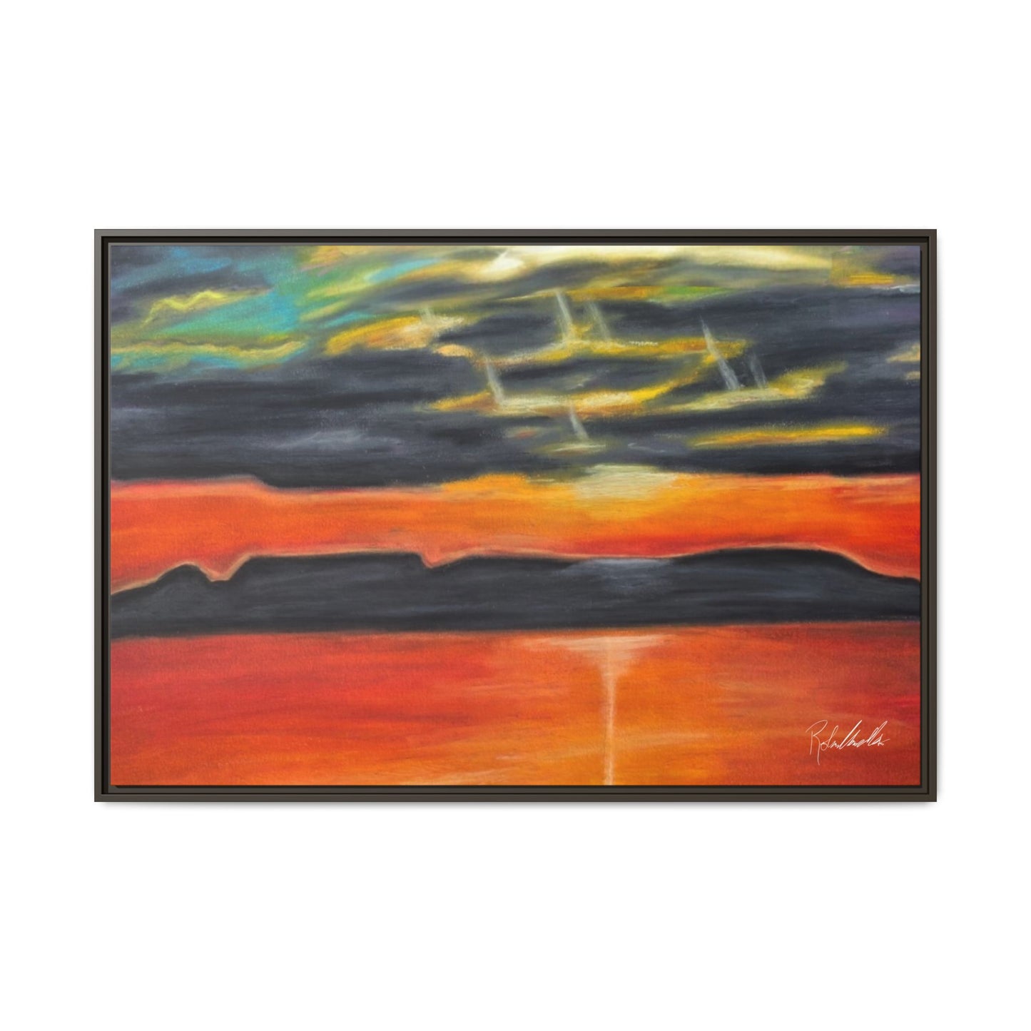 Sleeping Giant at Sunset Framed Wall Art