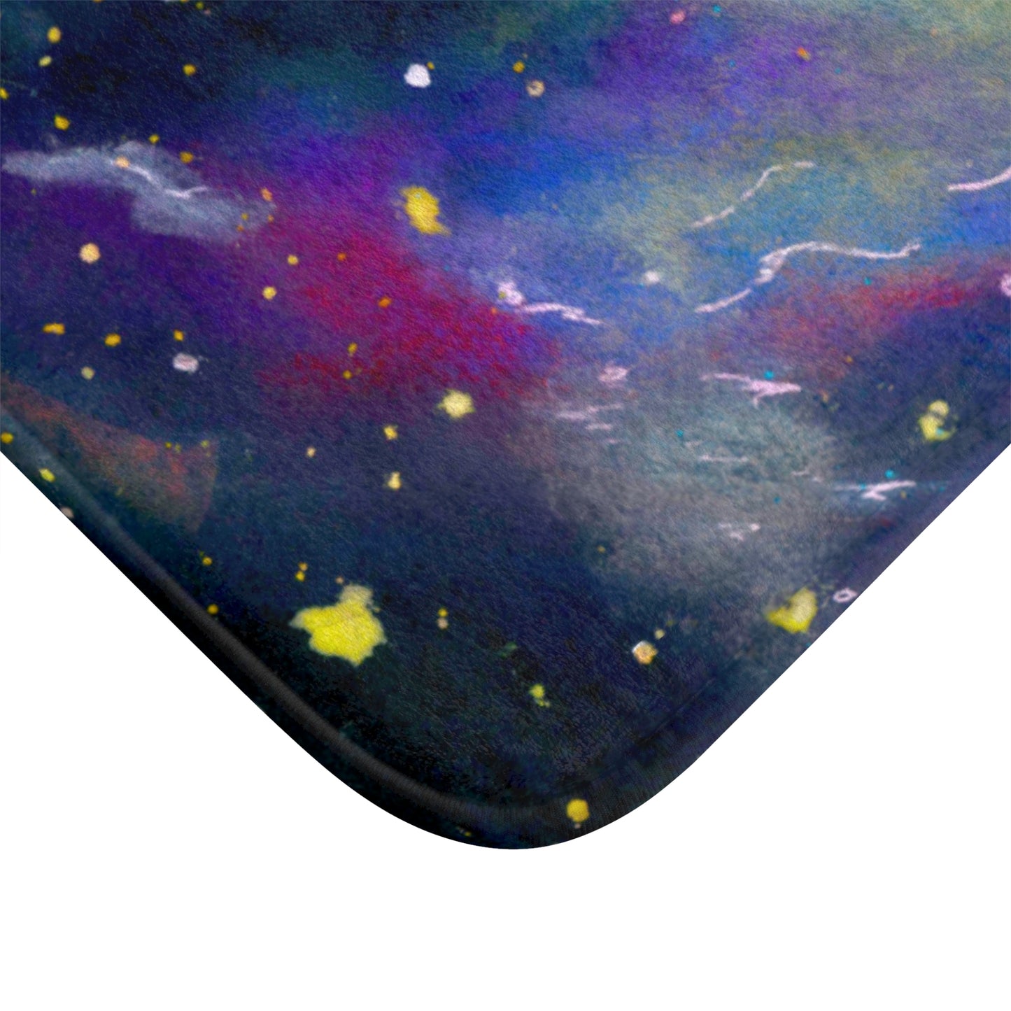 Rainbow Vortex Galaxy Bath Mat  Anti-Slip, 100% Microfiber Rug- Home & Bathroom Supplies