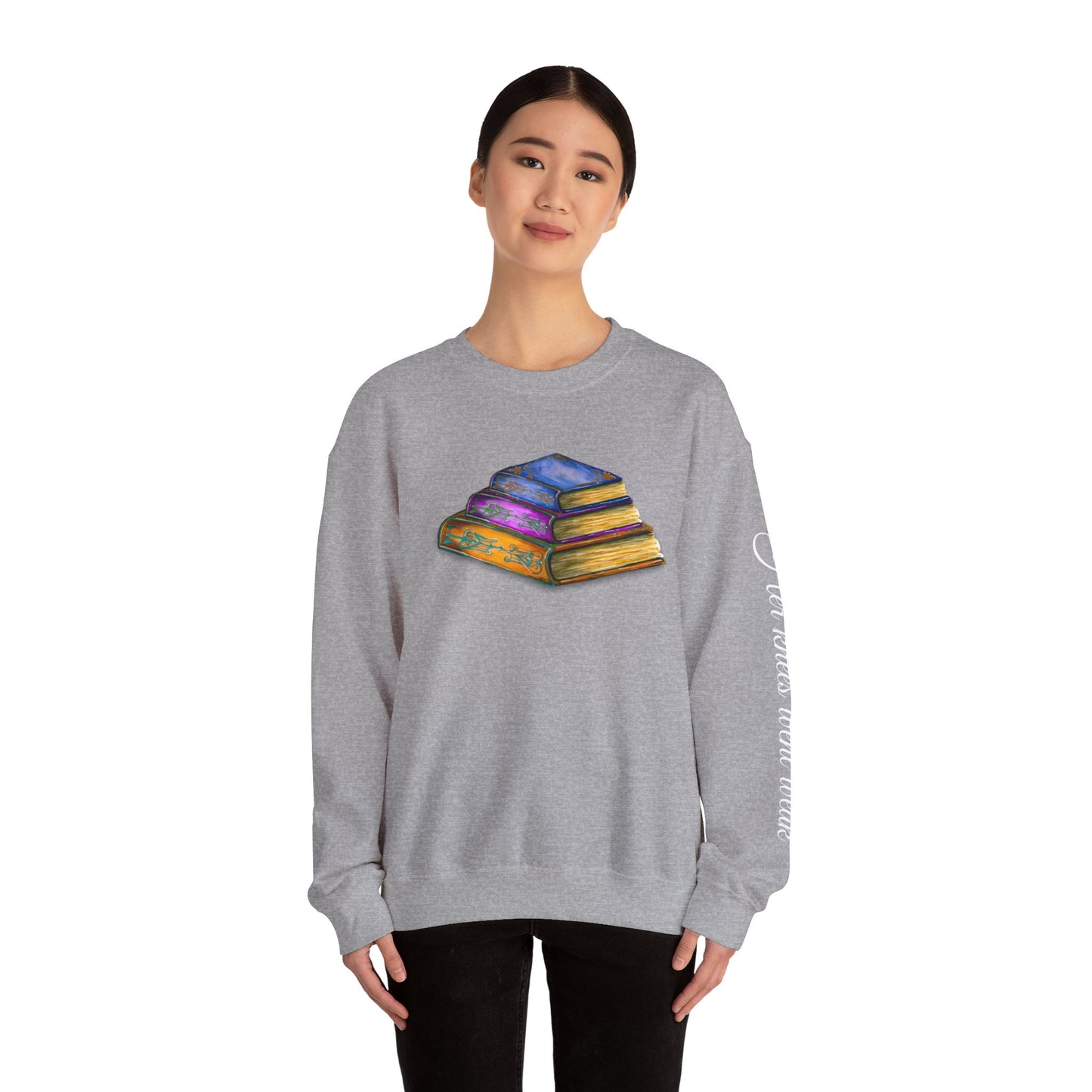 Book Quotes- Her Knees Went Weak Unisex Heavy Blend™ Crewneck Sweatshirt