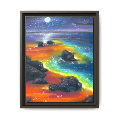 Beach at Night Frame Wall Art