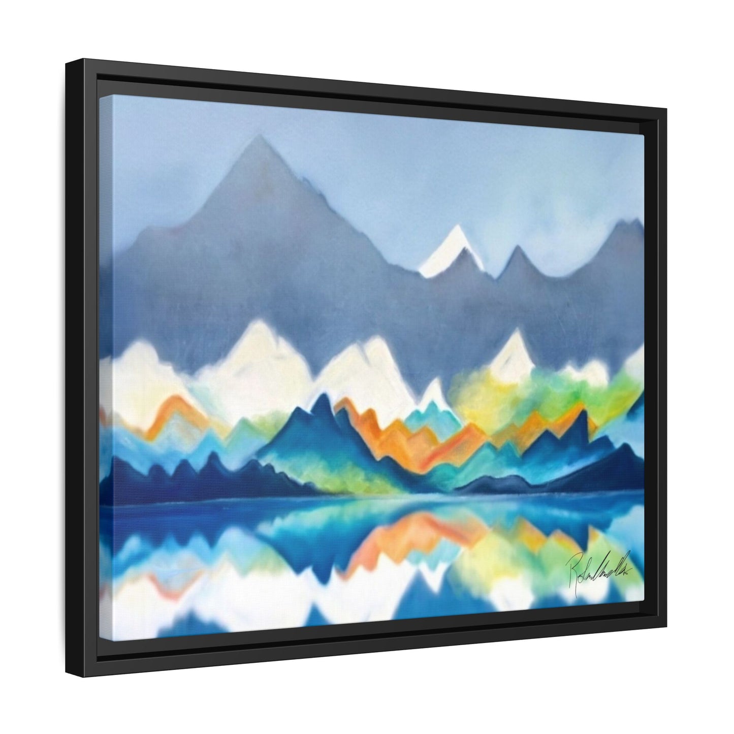 Blue and Gray Smokey Mountains Framed Wall Art