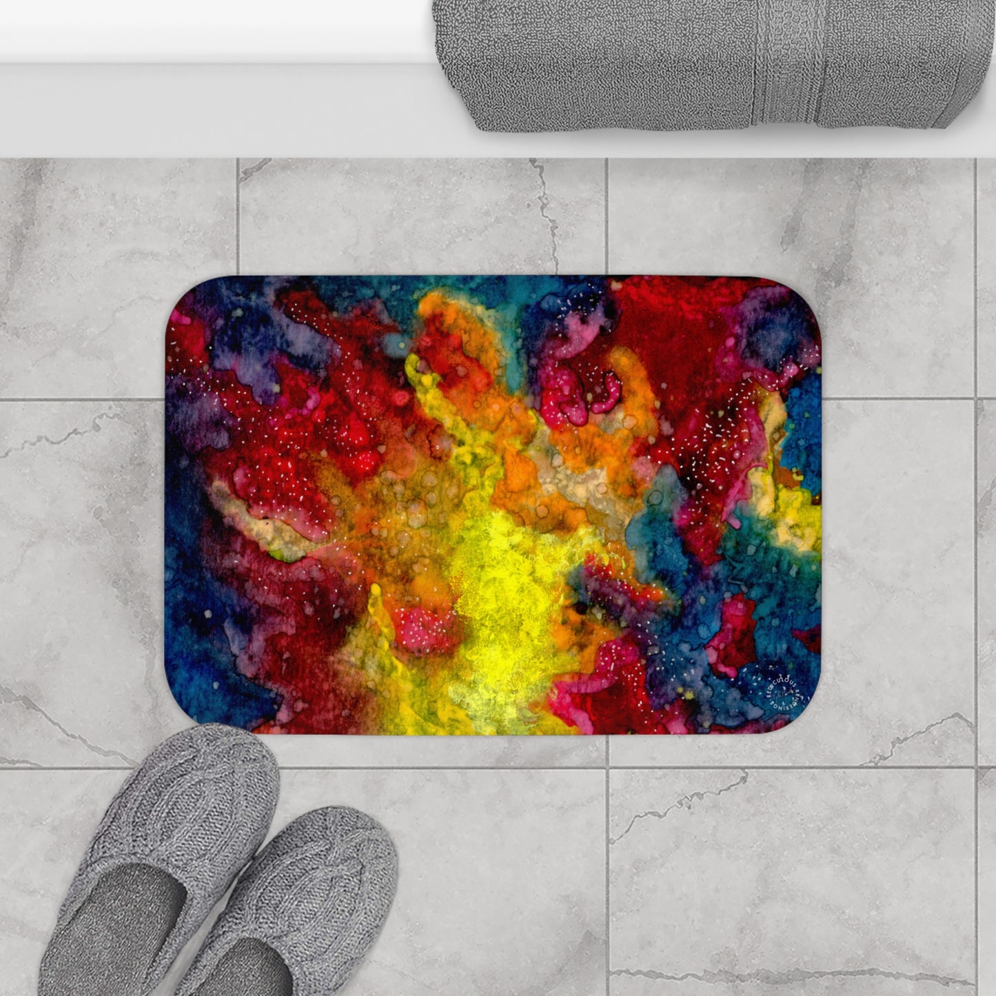 Sunset Clouds Galaxy Bath Mat