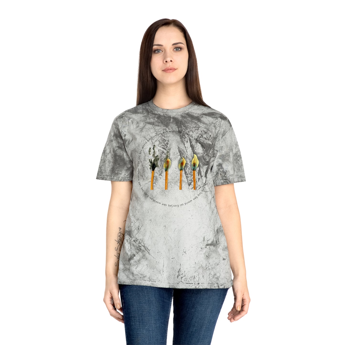 Light the world on fire Unisex Color Blast T-Shirt