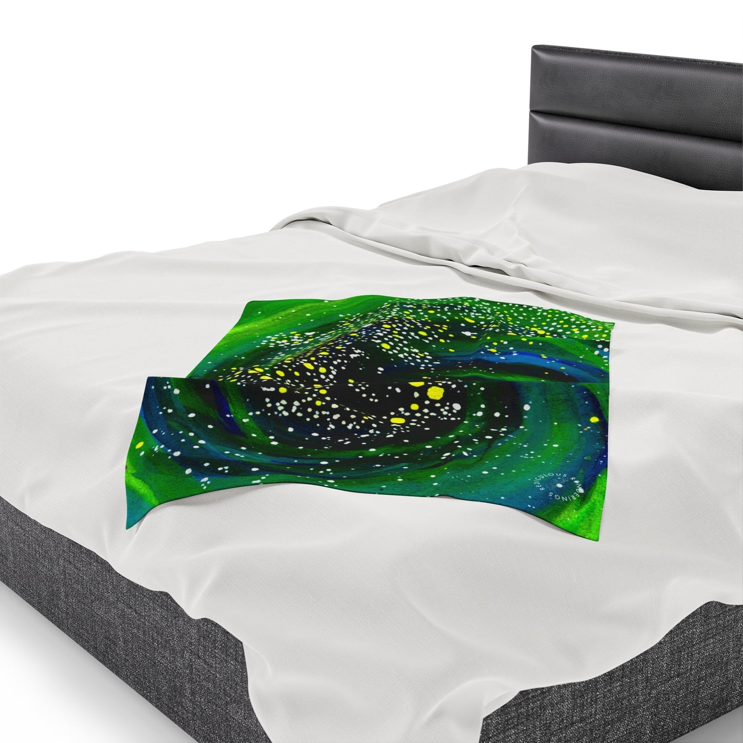 Spiral Galaxy Velveteen Plush Blanket